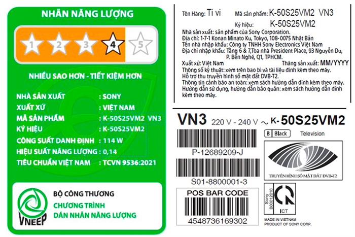 Google Tivi Sony BRAVIA 2 II 4K 50 inch K-50S25VM2 [50S25]